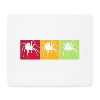 couleurs carrés motif araignée colorée de - Tapis de souris (format paysage) - blanc - Devant