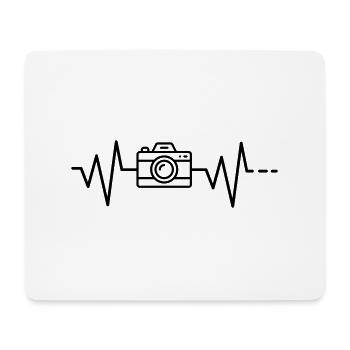 Heartbeat Heatbeat camera / camera / photographer - Mouse Pad (horizontal) - white - Front