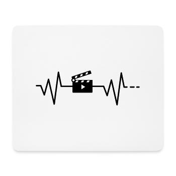 Heartbeat Filmflap / Movie / Cinema / Cinema / Film - Mouse Pad (horizontal) - white - Front