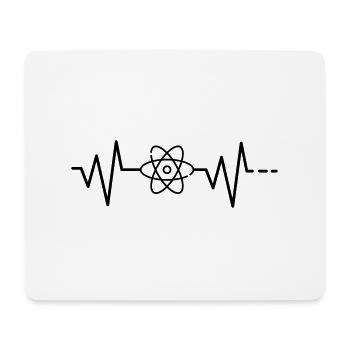 Battement de coeur Science / Science / Atome / Physique - Tapis de souris (format paysage) - blanc - Devant