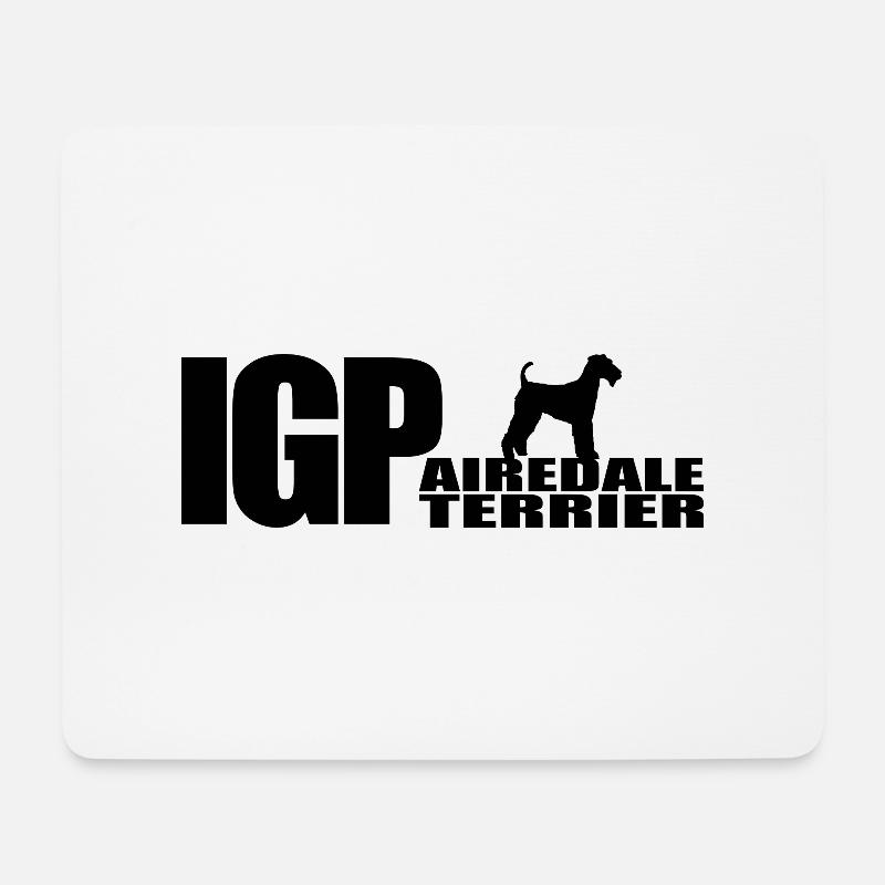 IGP AIREDALE TERRIER dog sport Wilsigns dogs - Mouse Pad (horizontal) - white