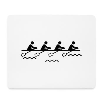 rudern_vierer_boot_f1 - Mouse Pad (horizontal) - white - Front