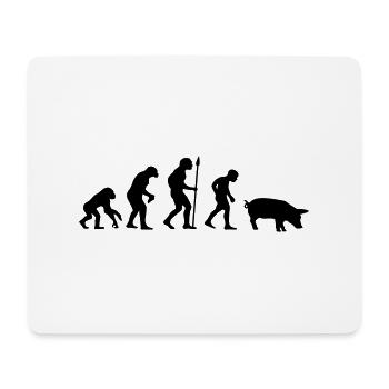 evolution__pig__f1 - Tapis de souris (format paysage) - blanc - Devant