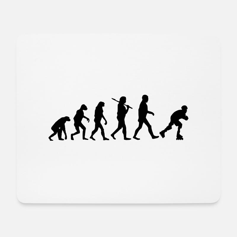 rollers évolution - Tapis de souris (format paysage) - blanc