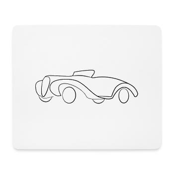 Oldtimer Cabrio Hot Rod Tribal - Mousepad (Querformat) - Weiß - Vorne