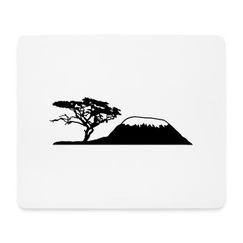 Afrika Baum Berg Kilimandscharo - Mousepad (Querformat) - Weiß - Vorne