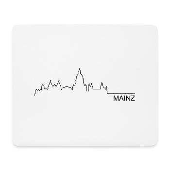 Skyline Mainz - Mousepad (Querformat) - Weiß - Vorne