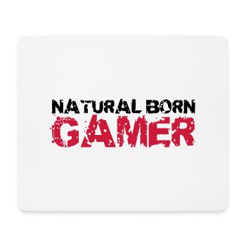 Natural Born Gamer - Mousepad (Querformat) - Weiß - Vorne