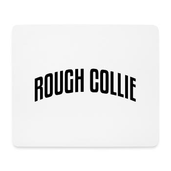 rough collie stylish arched text logo co - Mouse Pad (horizontal) - white - Front