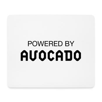 Powered By Avocado - Tapis de souris (format paysage) - blanc - Devant