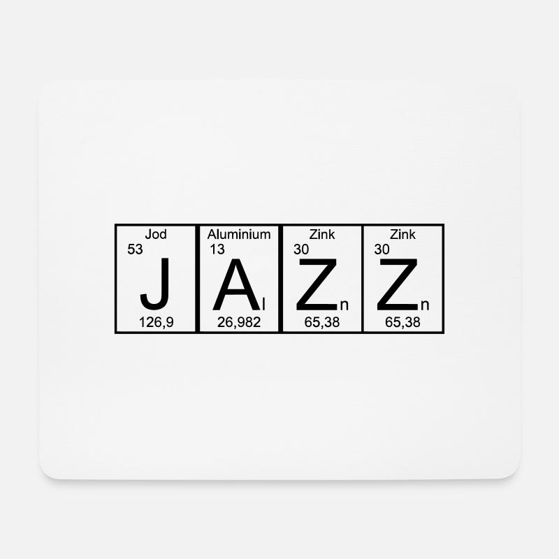JAZZ music with periodic table - Mouse Pad (horizontal) - white