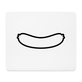 Sausage Outline - Mouse Pad (horizontal) - white - Front