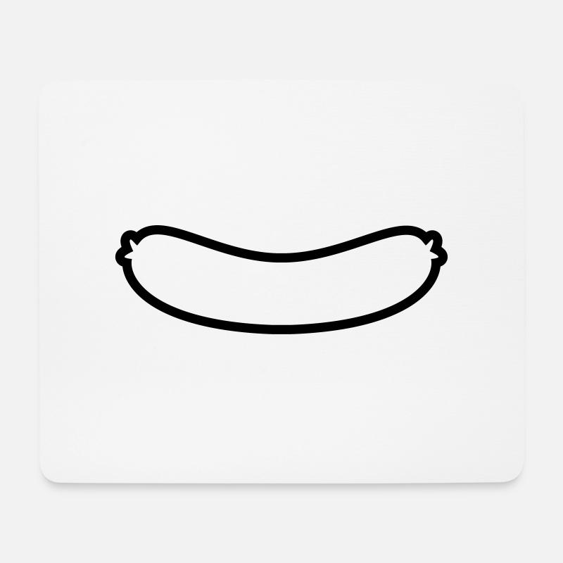 Würstchen Outline - Mousepad (Querformat) - Weiß