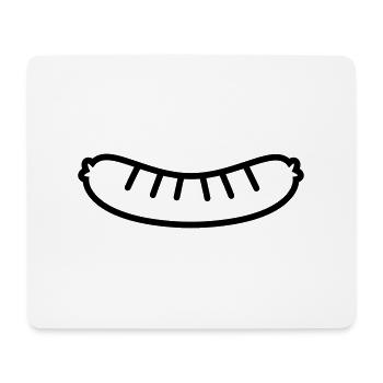 Sausage Outline - Mouse Pad (horizontal) - white - Front