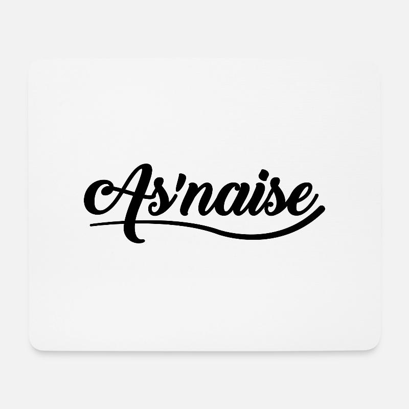 Asnaise - Mousepad (Querformat) - Weiß