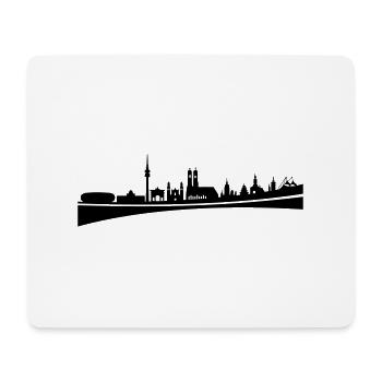 Skyline - München - Mousepad (Querformat) - Weiß - Vorne