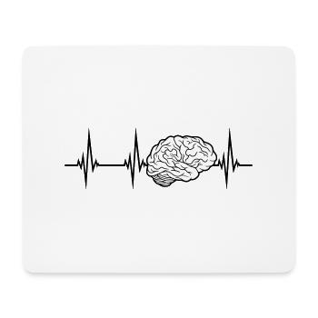 ECG brain design - Mouse Pad (horizontal) - white - Front