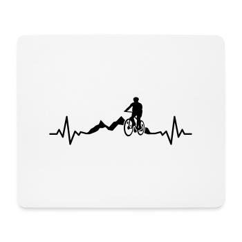 Sport - Radfahrer Puls - Mousepad (Querformat) - Weiß - Vorne