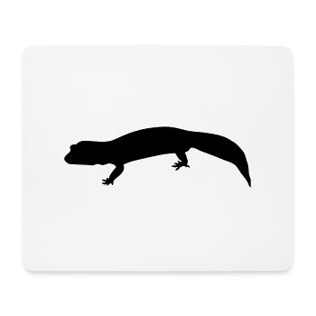 gecko silhouette - Mousepad (Querformat) - Weiß - Vorne