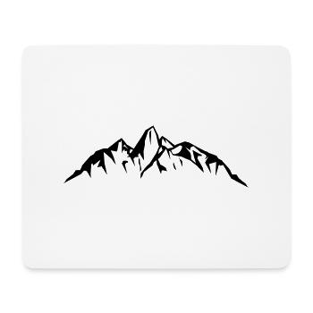 mountains - Mousepad (Querformat) - Weiß - Vorne