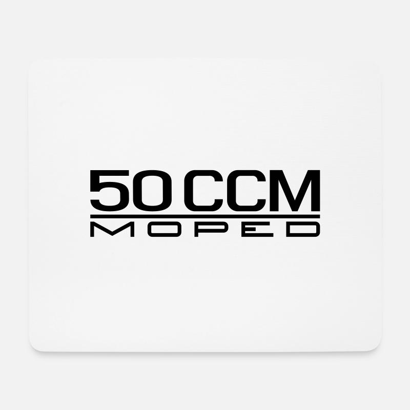 50 ccm Moped Emblem - Mousepad (Querformat) - Weiß