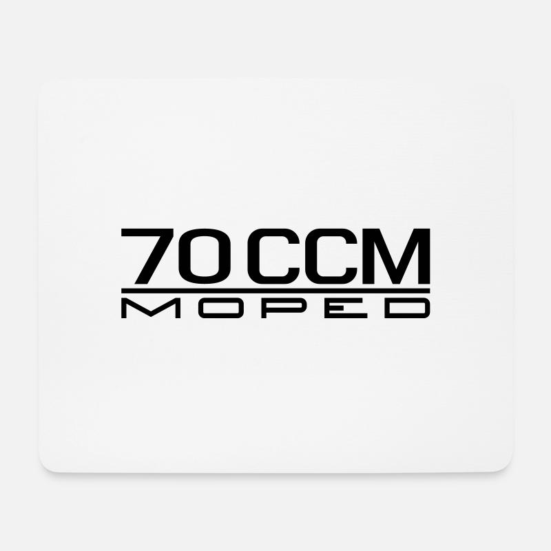 70 ccm Moped Emblem - Mousepad (Querformat) - Weiß