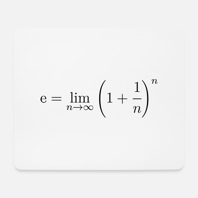 Euler's number - Mouse Pad (horizontal) - white