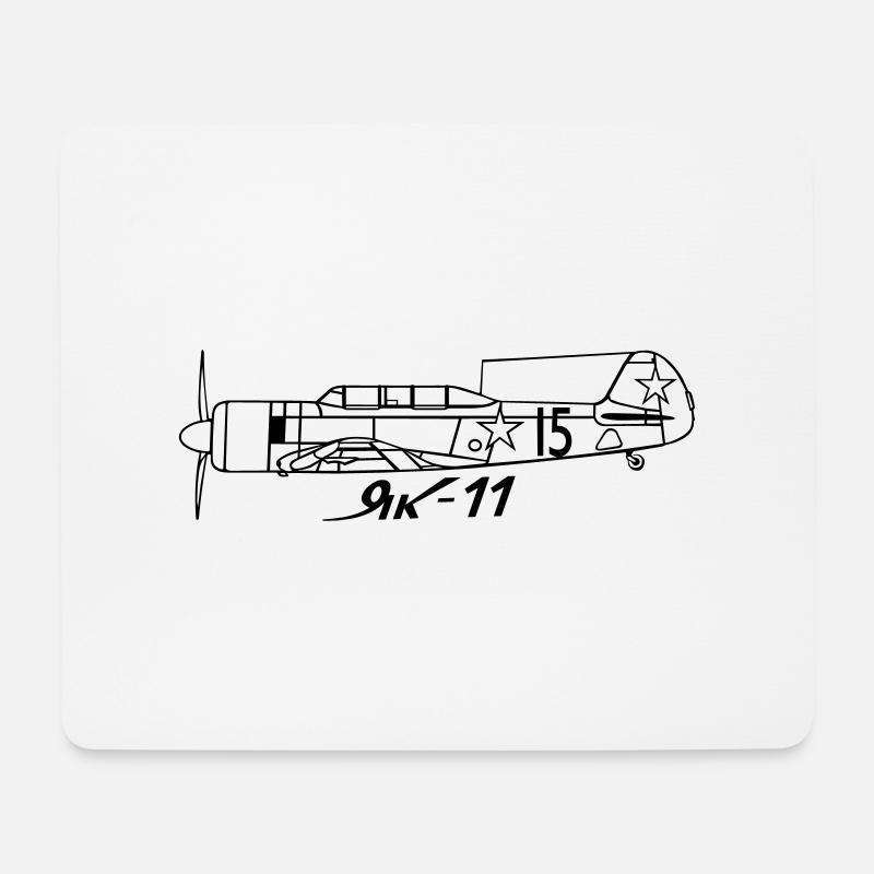 Yak 11 - Mousepad (Querformat) - Weiß