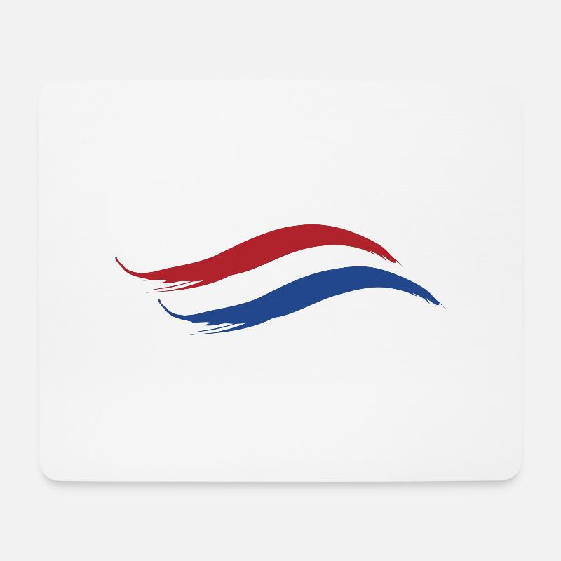 DRAPEAU NATIONAL DES PAYS-BAS - Tapis de souris (format paysage) - blanc