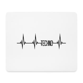 Heartbeat Pulse Techno - Tapis de souris (format paysage) - blanc - Devant