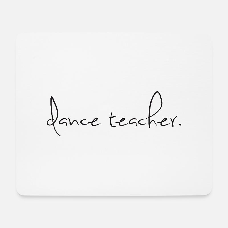 Tanzlehrer Dance Teacher Schriftzug - Mousepad (Querformat) - Weiß