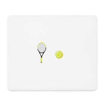 Tennis Tennis Player Tennis Racket Heartbeat - Mouse Pad (horizontal) - white - Front