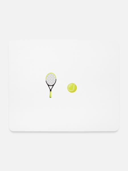 Tennis Tennisspieler Tennisschläger Herzschlag - Mousepad (Querformat) - Weiß
