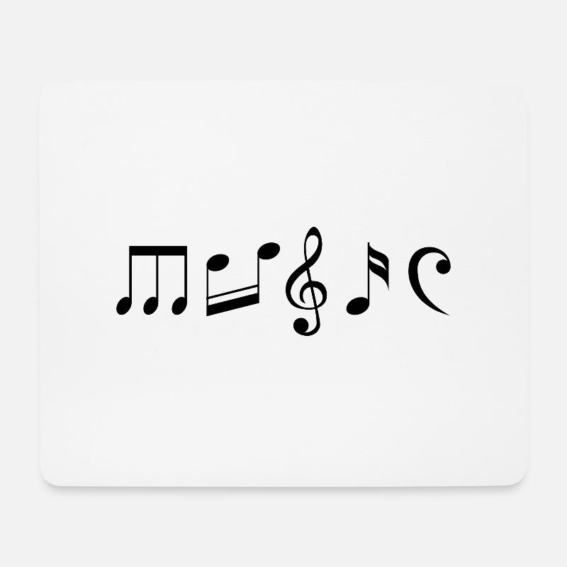 Music Noten - Mousepad (Querformat) - Weiß