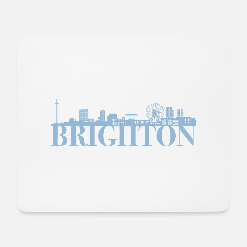 Brighton England Skyline Geschenk Idee UK - Mousepad (Querformat) - Weiß