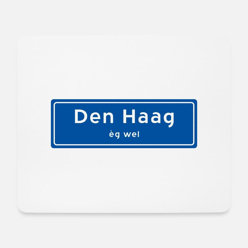 Den Haager Ortsnamensschild - Mousepad (Querformat) - Weiß