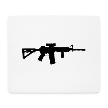ar15 rifle m4 tactical - Mouse Pad (horizontal) - white - Front