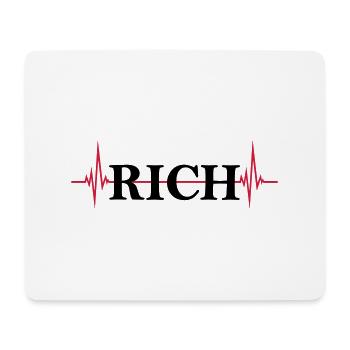 Logo Puls Riche - Tapis de souris (format paysage) - blanc - Devant