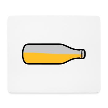 Liegende Bier Flasche - Mousepad (Querformat) - Weiß - Vorne