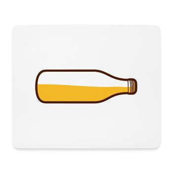 Bier Flasche liegend - Mousepad (Querformat) - Weiß - Vorne