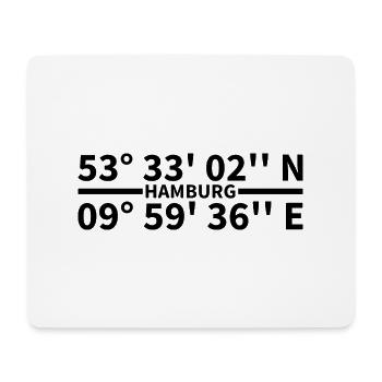 Hamburg coordinates - Mouse Pad (horizontal) - white - Front