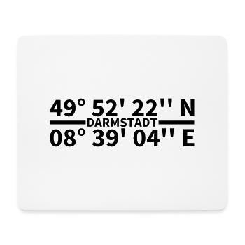 Darmstadt Koordinaten - Mousepad (Querformat) - Weiß - Vorne