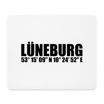 Lüneburg Koordinaten - Mousepad (Querformat) - Weiß - Vorne
