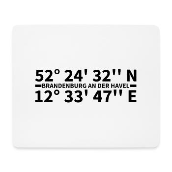 Brandenburg an der Havel Koordinaten - Mousepad (Querformat) - Weiß - Vorne