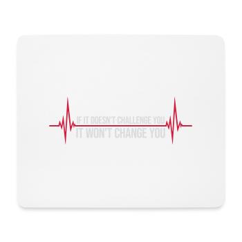 Workout Fitness Motivation Quote - Mouse Pad (horizontal) - white - Front