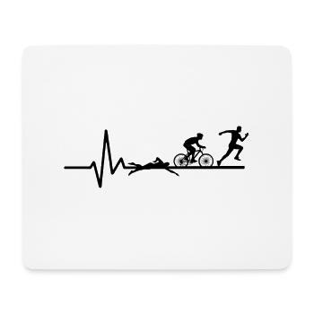 Triathlon Schwimmen Laufen Radfahren Sport - Mousepad (Querformat) - Weiß - Vorne