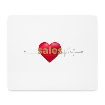 Sales Herzschlag Bild - Mousepad (Querformat) - Weiß - Vorne