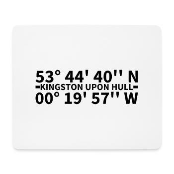 Coordonnées de Kingston-upon-Hull - Tapis de souris (format paysage) - blanc - Devant