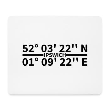 Ipswich coordinates - Mouse Pad (horizontal) - white - Front