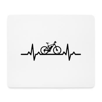 Heartbeat ebike - Tapis de souris (format paysage) - blanc - Devant